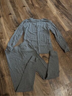 Ribbed 4T Little Sleepies Two-Piece Lounge Set - Gray